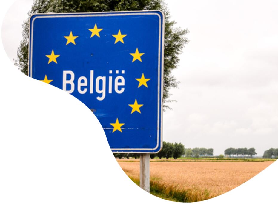 Belgie grensbord